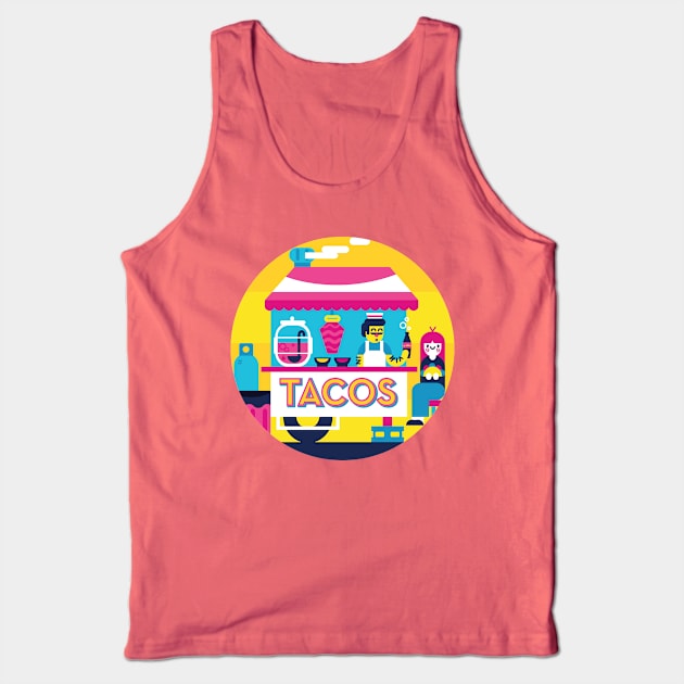 Taco Stand Tank Top by Inkbyte Studios